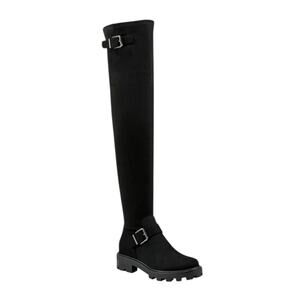 Marc Fisher Ganven Lug Sole OTK Black Suede Boots – Sz 9.5M